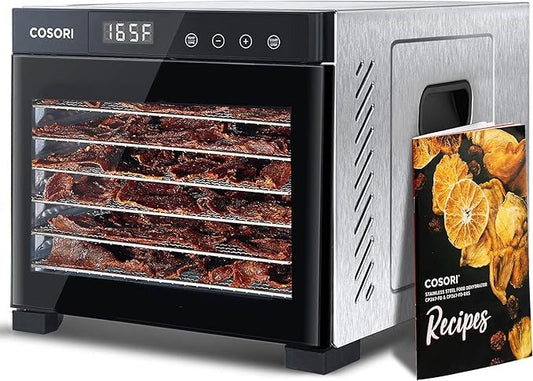 COSORI Premium 6-Tray Stainless Steel Food Dehydrator
