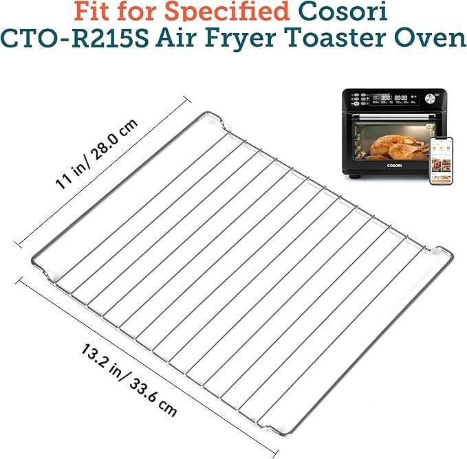 COSORI Air Fryer Wire Rack for CS100-AO & CTO-R251S, Air Fryer Toaster Oven Replacement Accessories