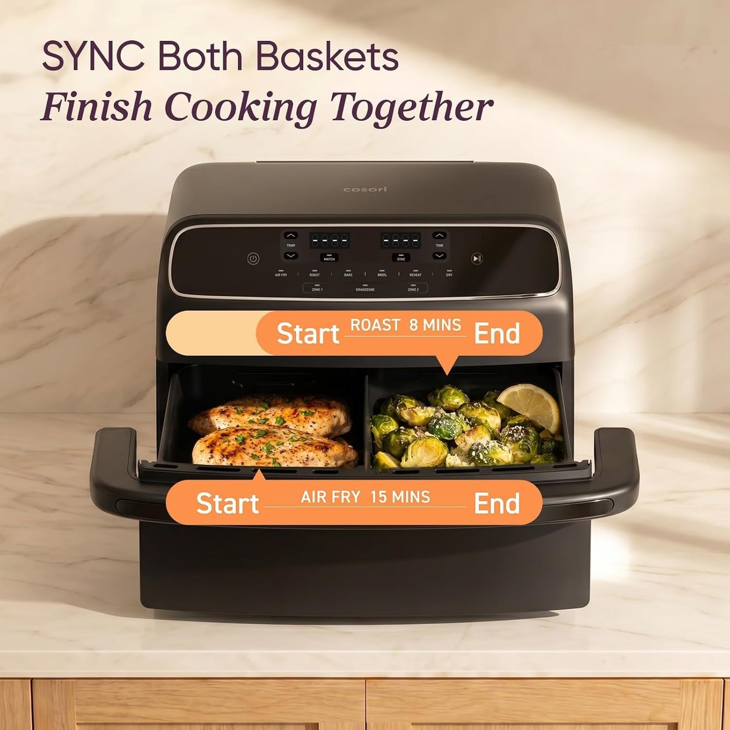 COSORI TWINFRY 9-Quart Double Air Fryer