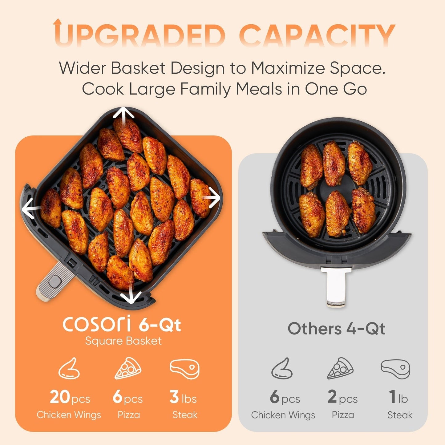 TurboBlazeTM 6.0-Quart Air Fryer - Dark Gray
