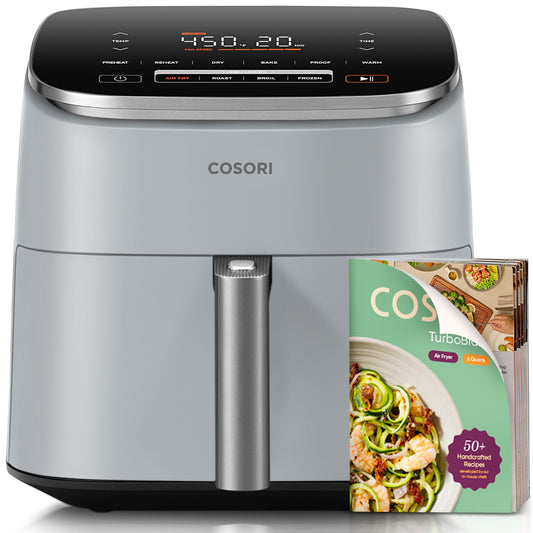 TurboBlazeTM 6.0-Quart Air Fryer - Light Gray