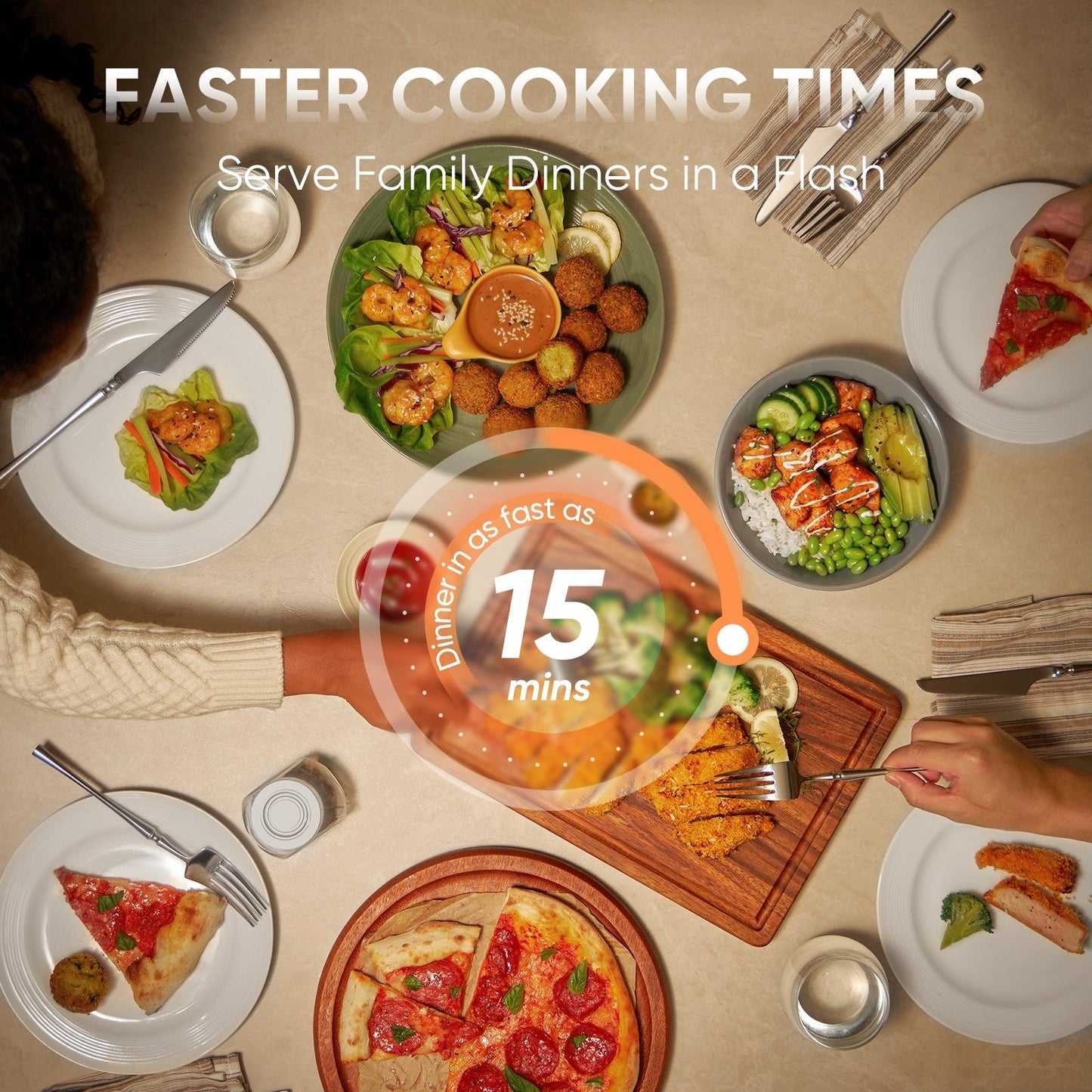 TurboBlazeTM 6.0-Quart Air Fryer - Dark Gray