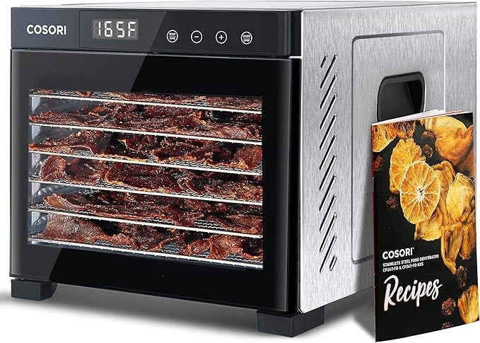 COSORI Premium 6-Tray Stainless Steel Food Dehydrator